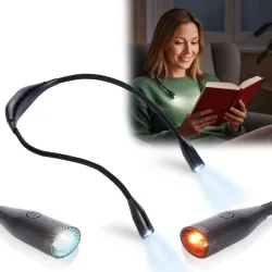LED-Leseleuchte zum Umhängen, dimmbar, Akku, 3 Farbtemperaturen
