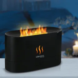 Ultraschall-Aroma-Diffuser mit zuschaltbarem LED-Flammeneffekt, USB