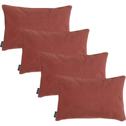 4er-Set  Deko-Kissen wasserabwesend, bequemes Outdoorkissen, terra, , 50 x 30 x 10 cm