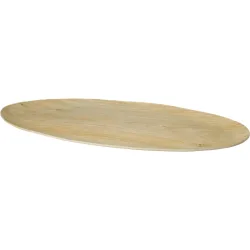 Ovale Servierplatte aus Melamin in Holzoptik-Design, 43 x 20 x 1,6 cm