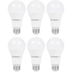6er-Set LED-Glühbirne, A60, E27, 1020 lm, 12 W, 2500 K, warmweiss