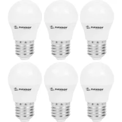 6er-Set LED-Tropfenlampe, G45, E27, 400 lm, 5 W, 3000 K, warmweiss