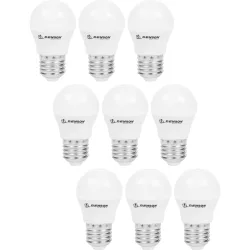 9er-Set LED-Tropfenlampe, G45, E27, 400 lm, 5 W, 3000 K, warmweiss