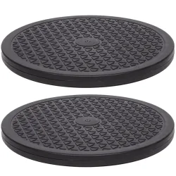 2er-Set Multifunktionale Drehplatte, bis 100 kg, schwarz, Ø 25 cm