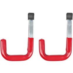 Wandhaken mit Gummierung, 2-tlg, je 40kg, 12 x 8 cm