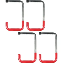 2er-Set Wandhaken mit Gummierung, 2-tlg, je 45kg, 26 x 15 cm