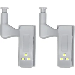 Automatische Schrankscharnier-Beleuchtung, grau, 2-tlg.