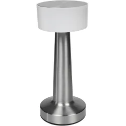 LED-Tischlampe Silber-Optik, Touch-Steuerung
