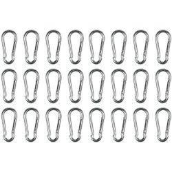 Mini-Karabiner-Set, 24-tlg., 5 x 50 mm