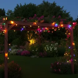 2er-Set Lichterkette multicolor, ca. 2,9m, für Innen und Aussen, 40 LEDs, Batterie, Timer