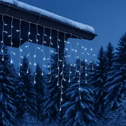 Eisregen Lichterkette, 180 LEDs, 36 Lichtstränge, IP44, ca. 6,5 m