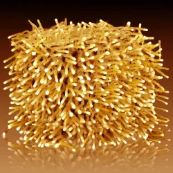 LED-Büschel-Lichterkette, 2000 warmweisse LEDs, 8 Leuchtmodi, IP44, 20m