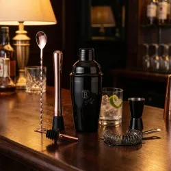 Cocktailmixer-Set, 6-tlg, 550ml, schwarz-roségold