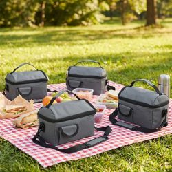 4er-Set Faltbare Mini-Kühltasche wasserdicht und auslaufsicher, 6 l