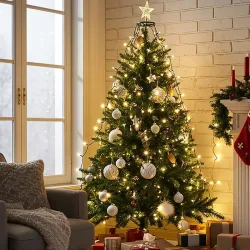 Weihnachtsbaum-Überwurf-Lichterkette, 320 LEDs & 8 Girlanden je 2,7 m, IP44