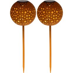 2er-Set Dekokugel Solar Sternenzauber, Ø 18 cm