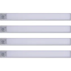 4er-Set Akku LED-Lichtleiste mit Bewegungssensor, 40 cm