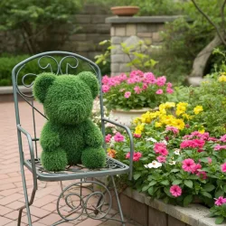 Gras-Figur Deko Bär, klein