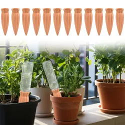 12er-Set XL-Tonkegel Bewässerungszapfen für Flaschen