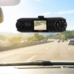 QHD-Dual-Dashcam mit 2 Kameras, G-Sensor, IR-Nachtsicht und GPS