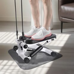 Mini Stepper mit Trainingscomputer und Widerstandsbändern, max. 100 kg, 38 x 30 x 18 cm