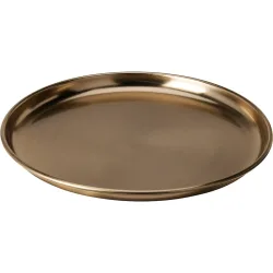 Serviertablett & Dekotablett aus Metall, 28 cm, gold