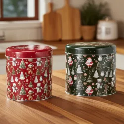 2er-Set Weihnachts-Vorratsdosen, 17 x 18 /20 x 20 cm
