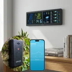 WLAN Wetterstation mit Tuya App & XXL Display, 36,8 x 12,1 x 2,5 cm