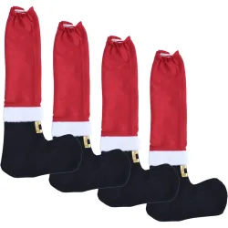 4er-Set Tischbeinbezug, Festliche Weihnachts-Deko, 50 x 25 cm