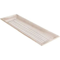 Rustikales Deko-Tablett 20,5 x 3,7 x 60 cm, grau