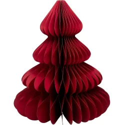 Dekorativer Papier-Weihnachtsbaum-Anhänger, 15 x 15 x 20 cm, rot