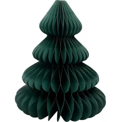 Dekorativer Papier-Weihnachtsbaum-Anhänger, 11 x 11 x 15 cm, grün