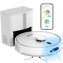 Saugroboter mit Wischfunktion, SmartLife, App-Steuerung, Laser-Navigation, weiss