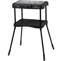 Elektrischer Standgrill, schwarz, 2000 Watt