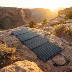 Faltbares Solarpanel 40 Watt mit MC4-Anschluss, 84 x 27 x 2 cm