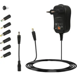 Universal Netzteil, 3 - 12 V DC, wechselbarer Adapter, 100 - 240 V AC, 7,2 W