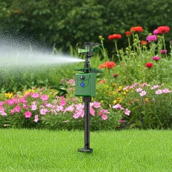 Wasserstrahl-Tierschreck mit Bewegungssensor, solarbetrieb