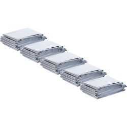 5er-Set Rettungsdecke, Notfalldecke, 210 x 160 cm, silber
