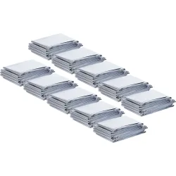 10er-Set Rettungsdecke, Notfalldecke, 210 x 160 cm, silber