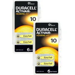 Hörgeräte-Batterien ZA 10 1.45 V, 90 mAh, 2x 6er-Sparpack
