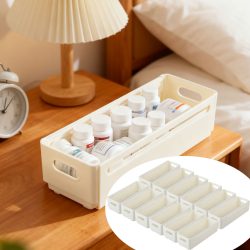 12er-Set Küchenschrank-Organizer, falt- & anpassbar, weiss