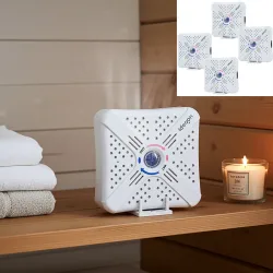4er-Set Mini Luftentfeuchter 250ml mit Silica Gel Kügelchen, 25W