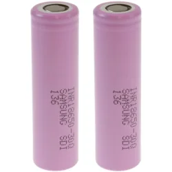 2er Set Akku Li-ion INR18650 30Q, Flattop, 3,6V/3000mAh