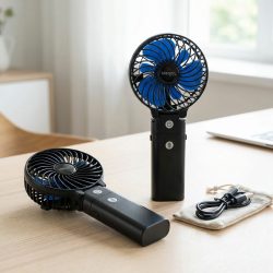 2er-Set Akku-Hand-Ventilator mit Powerbank