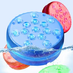 4er-Set Multicolor-LED-Unterwasserleuchte, mit Fernbedienung