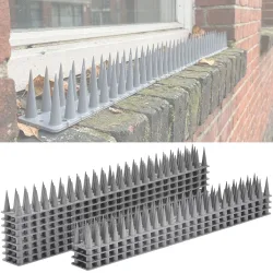 12er-Set Taubenspikes, Anti-Vogel-Spikes, grau, 5,4 m