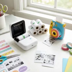 6er-Set Ersatz-Aufkleberrollen für Bluetooth-Thermodrucker & Kinder-Sofortbildkamera