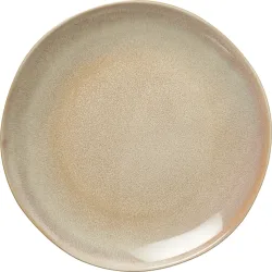 Speiseteller 4er-Set aus Steinzeug, sandfarbe