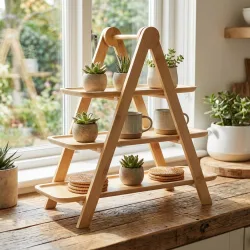 Bambus Etagere 3-stöckig, für Snacks & Deko