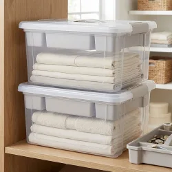 2er-Set Aufbewahrungsbox 16L, 41,3 x 29,2 x 20,2 cm, transparent